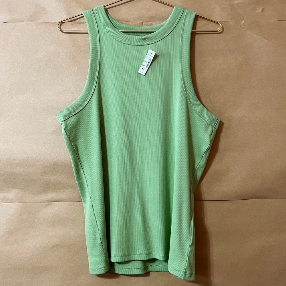 Madewell Light Green Ribbed Tank Top